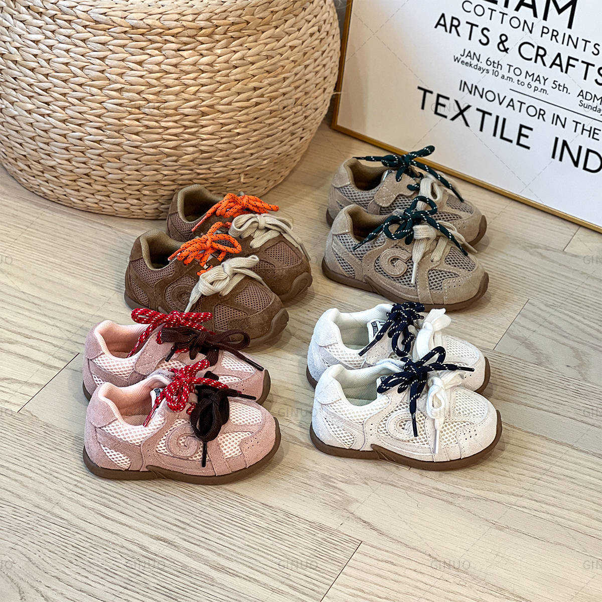 Athletic Outdoor 17-30 Spring and Autumn New Boys Sports Shoes Girls Soft soled Casual Shoes Childrens Breathable Mesh ShoesY250314TWH1