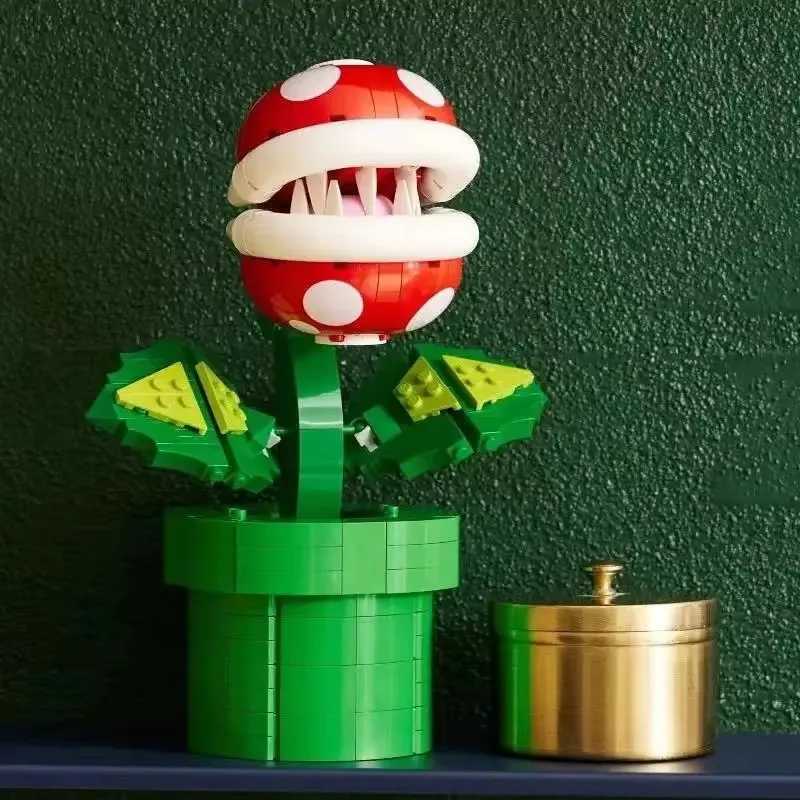 Free shipping 2025 New Piranha Plant Set Building Blocks Game Model He Decoration Assembling Toy Children Christmas Gift Cpatible