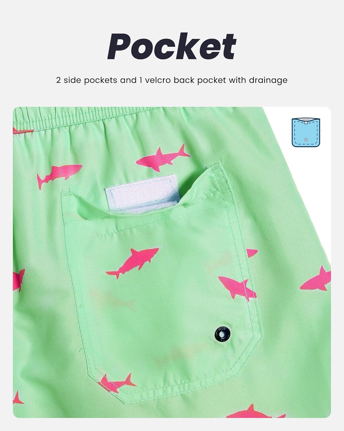 Mens Swim Trunks Quick Dry Swim Shorts with Funny Swimwear Bathing Suits Printed fashionable beach shorts