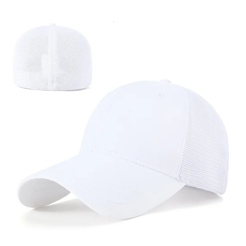 High quality mens rear sealed baseball cap adult hip-hop set hat mens large-sized snap on hat hiking large-sized mesh sun hat 250314