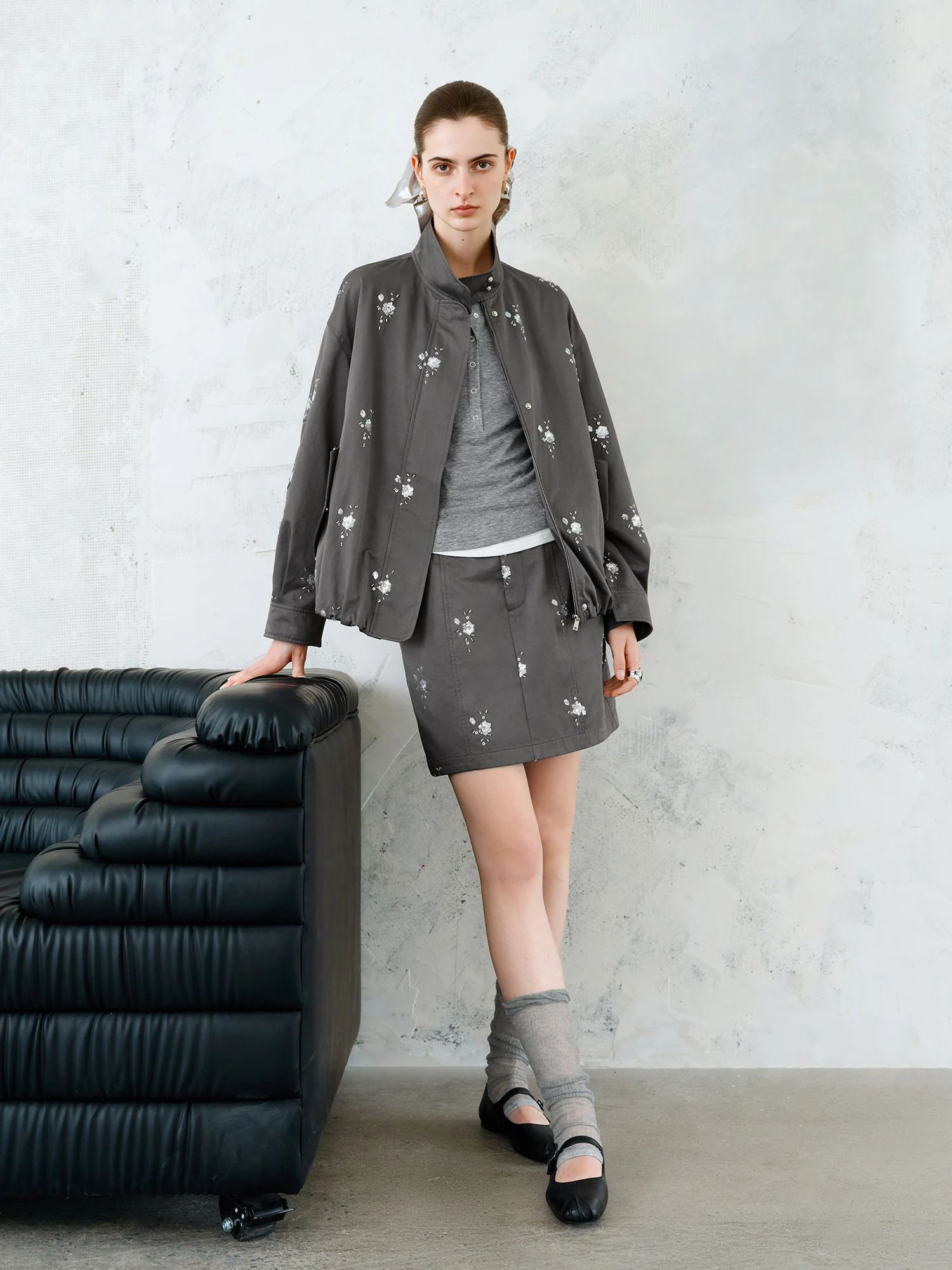 FSLEPremium Series Sequined Short Jacket Skirt Set n Chic For Women Year Style 25FS11124 250310