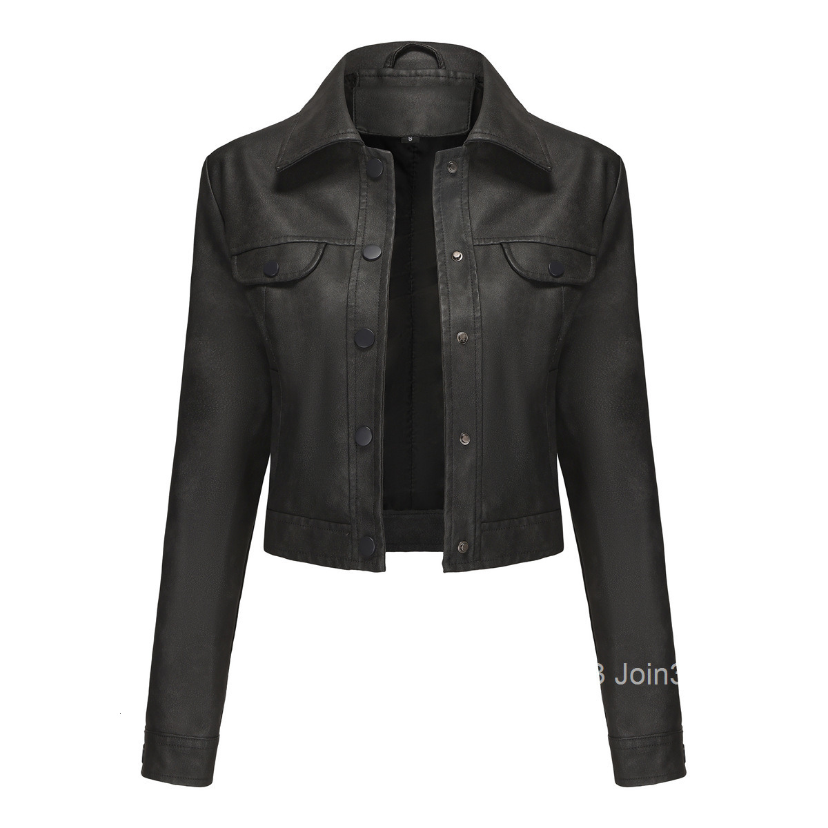 Fashion Spring and Autumn New Thin Leather Jacket Womens Multi Pocket Cardigan Casual Jacket Fashionable and Popular Daily Coat