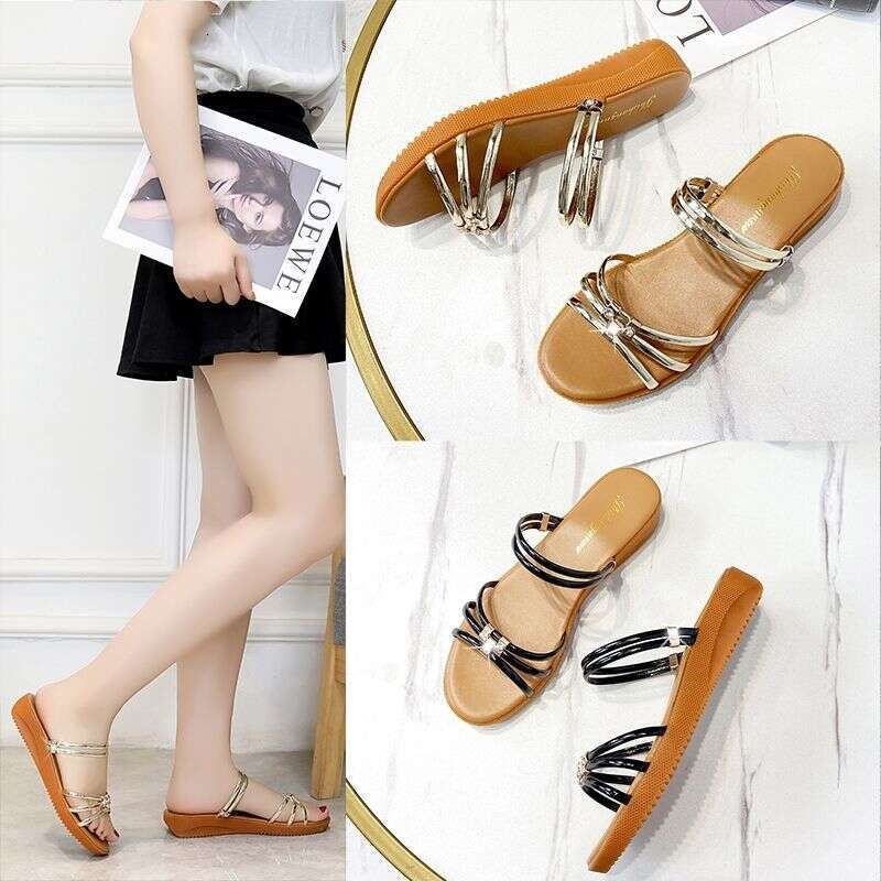 2024 New Summer Fashion Outing Slippers Integrated Soft soled Non slip Shoes for Women Sandals