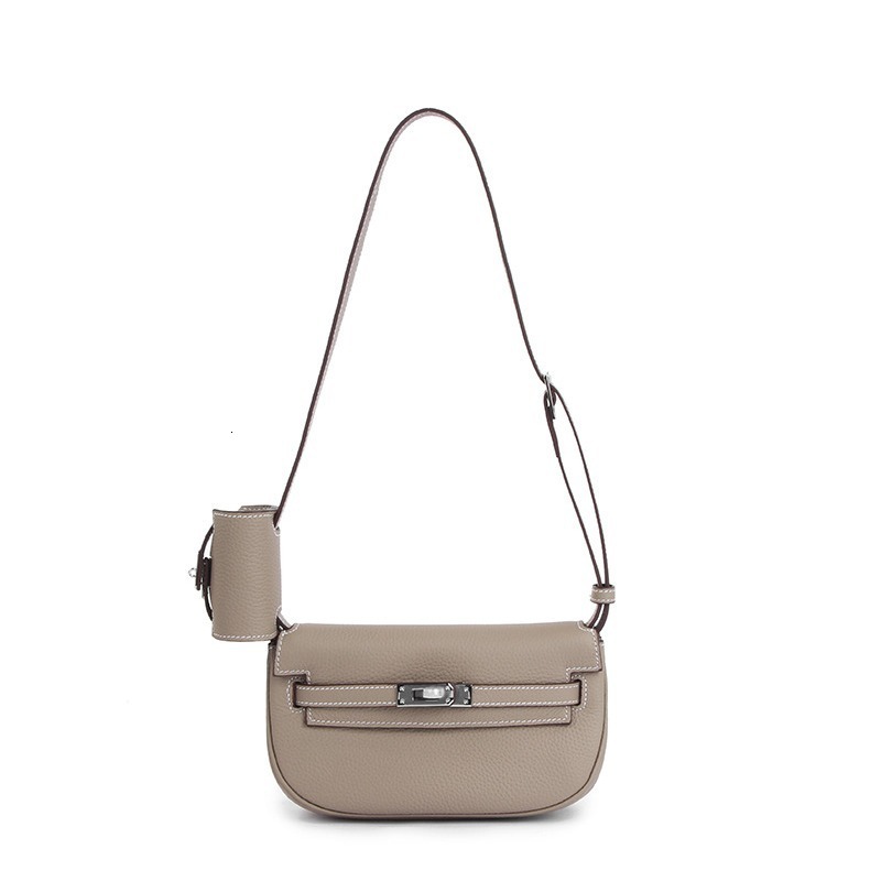 24 New Women's Kelly 2-In-1 Mini Small Waist Leather Multifunctional Saddle Crossbody Bag