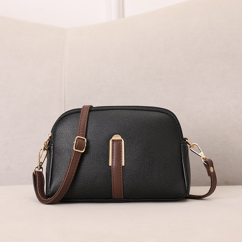 Women's 2024 New Spring/Summer Shell Korean Edition Simple Shoulder Zero Wallet Texture Western Style Crossbody Small Bag