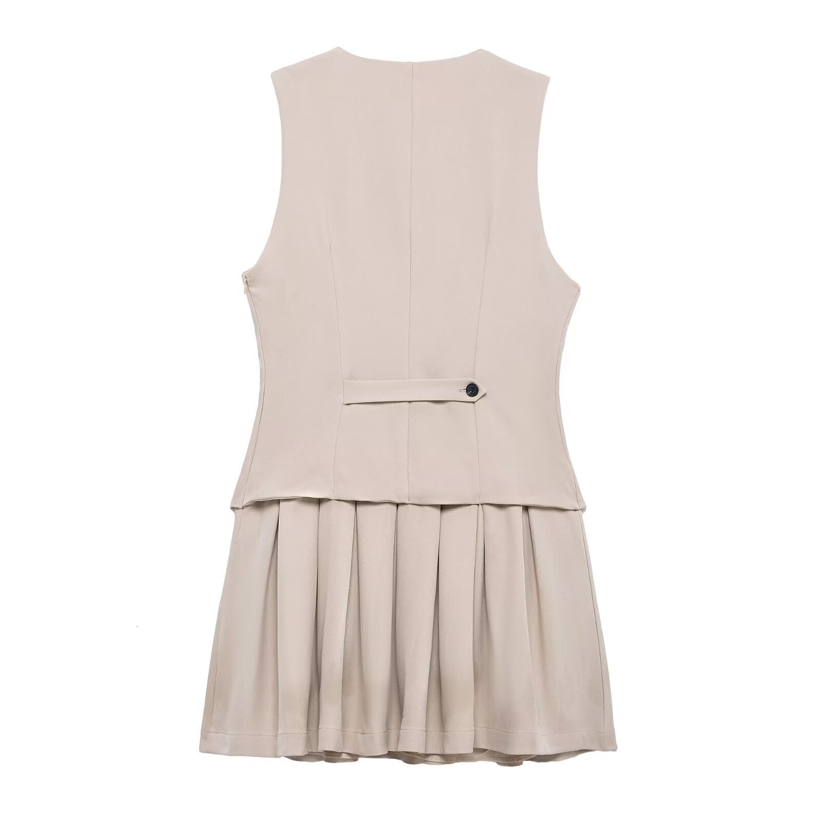 2025 Spring New Product Style Fashion And Leisure Wide Fold Striped Tank Top Dress Women's Short Skirt