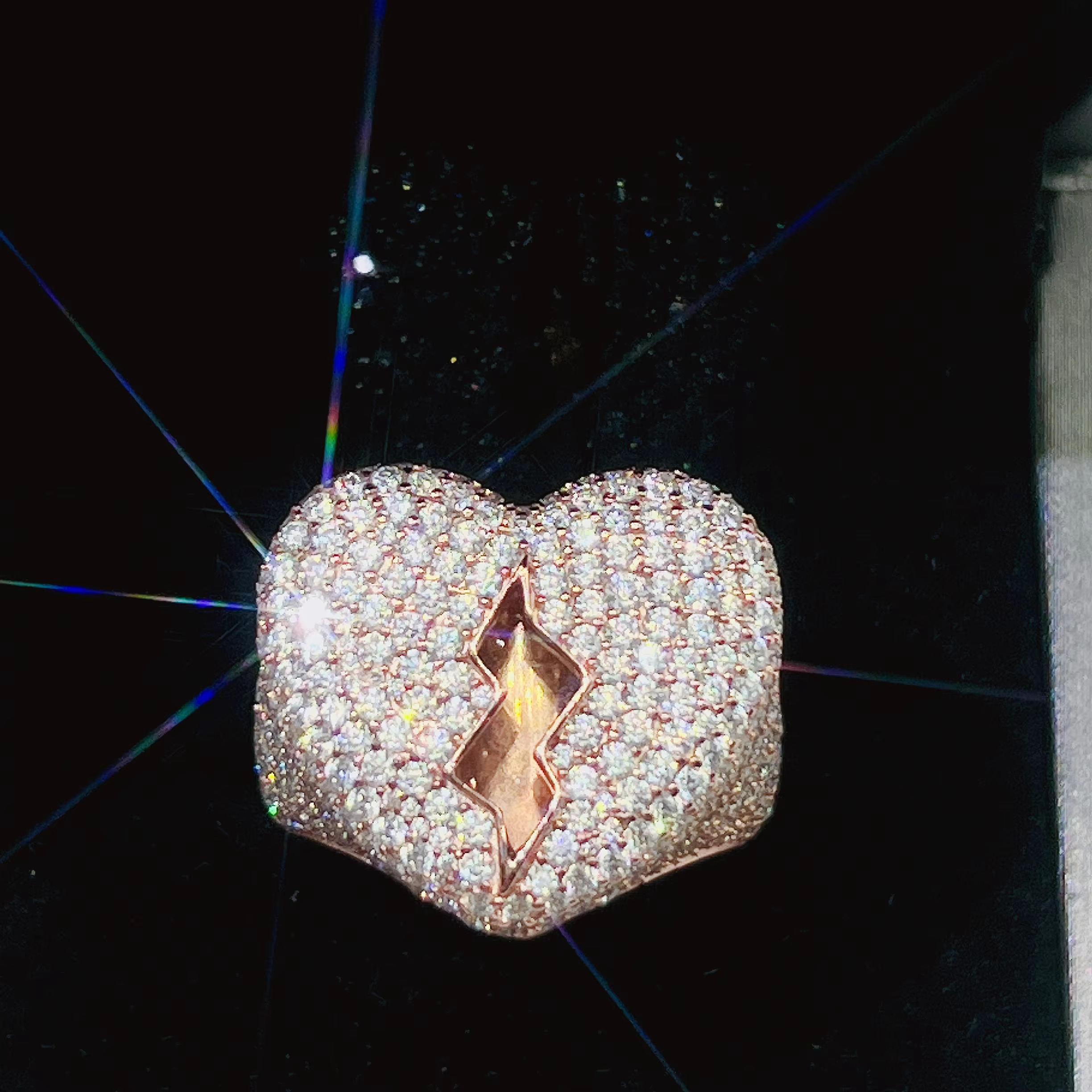 Ready to Ship Fine Jewelry Rapper Diamond 925 Sterling Silver Gold Plated Ice Rose Gold Moissanite Hip Hop Ring for Men
