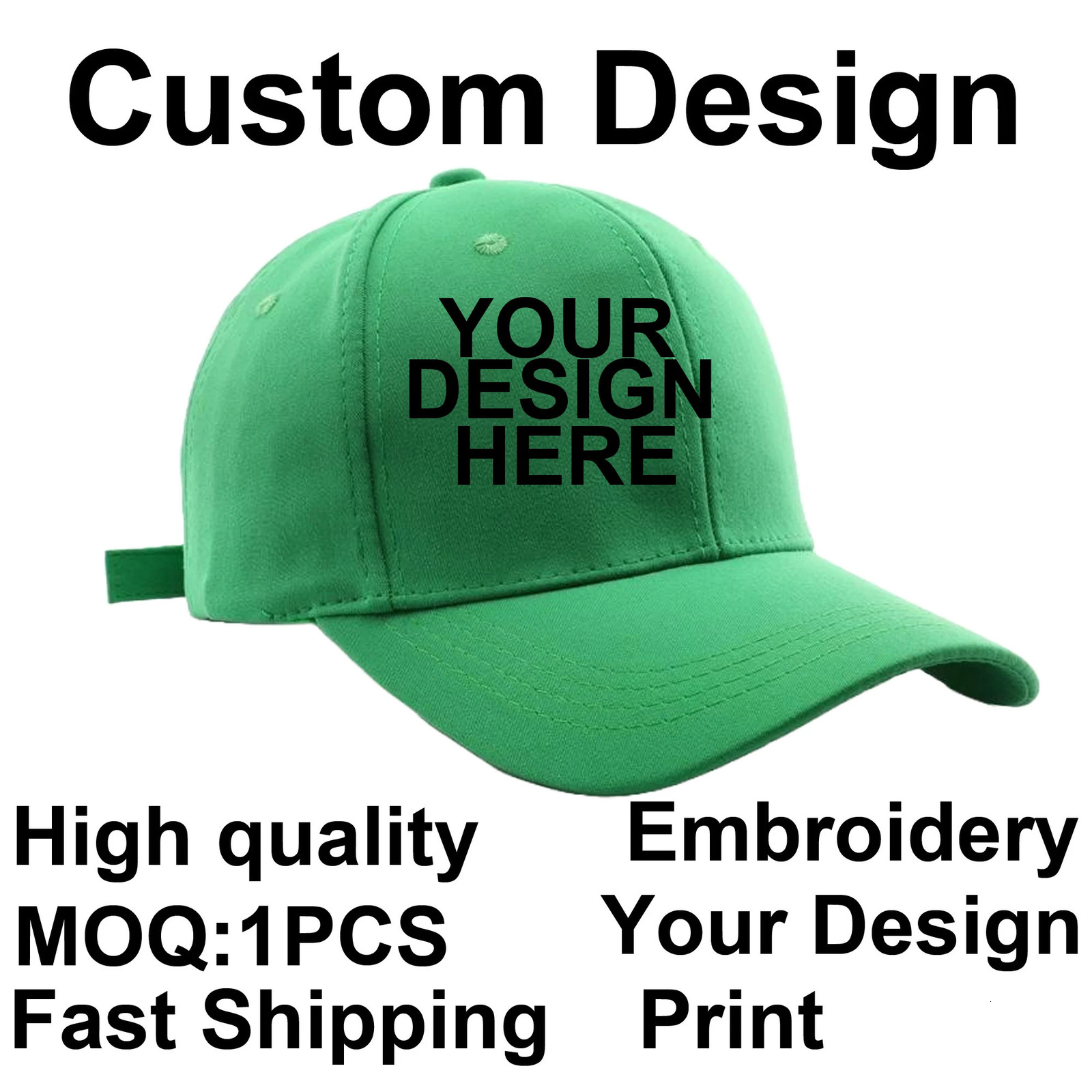 Baronhong custom baseball cap hardtop adult fashion DIY letter embroidery cap cotton cap wholesale unisex 250314