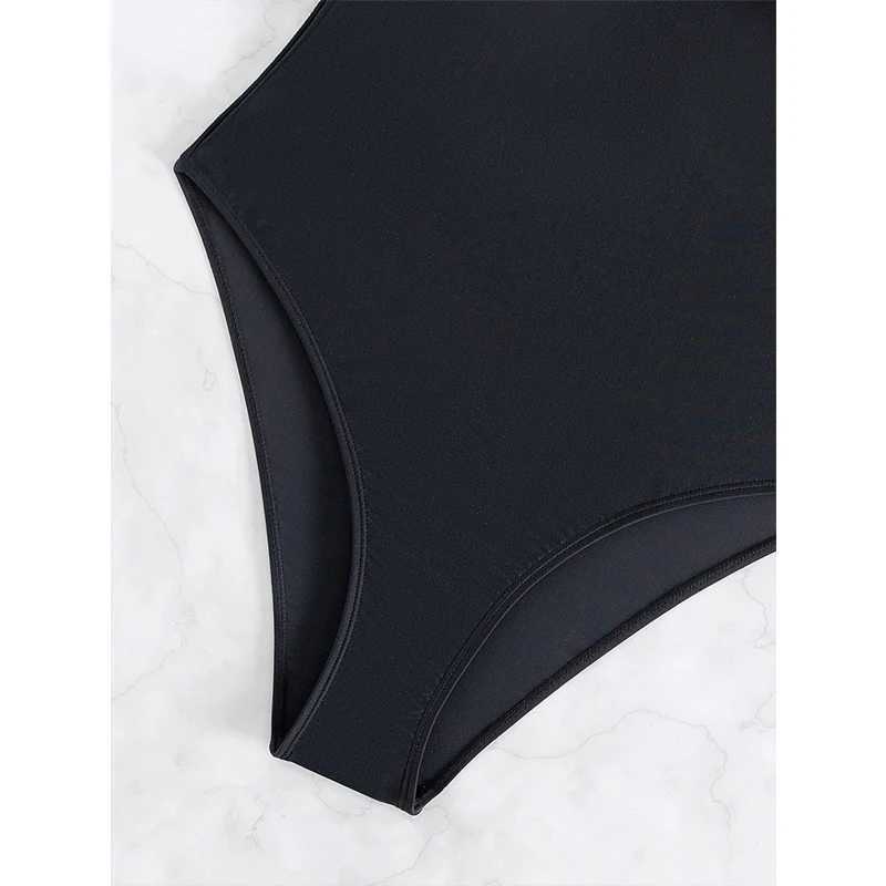 2017 summer black one-piece swimsuit womens solid color bikini sexy V-neck ultra-thin Monokini adjustable shoulder strap SS beach swimsuitXJ250315