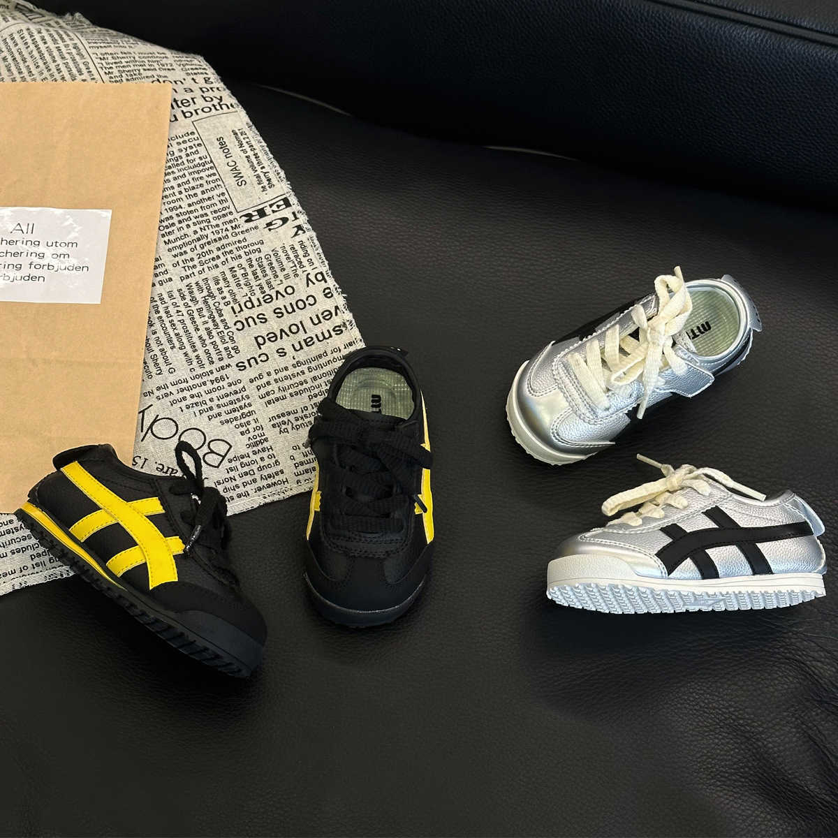 Athletic Outdoor Childrens Forrest Gump Shoes 2025 Autumn Edition Childrens Shoes Girls Sports Shoes Childrens Silver Board Shoes Mens Baby Soft BottY