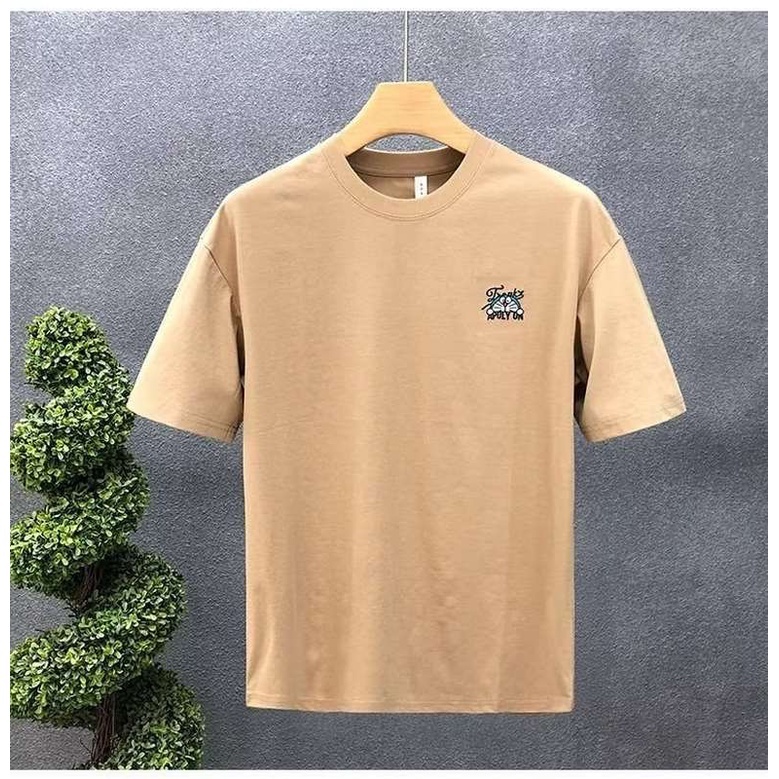 Designer Summer Men's T-shirt 2025 New Slim Fit Round Neck Short Sleeved Street Style High-end Half Sleeved Outdoor Casual Sportswear