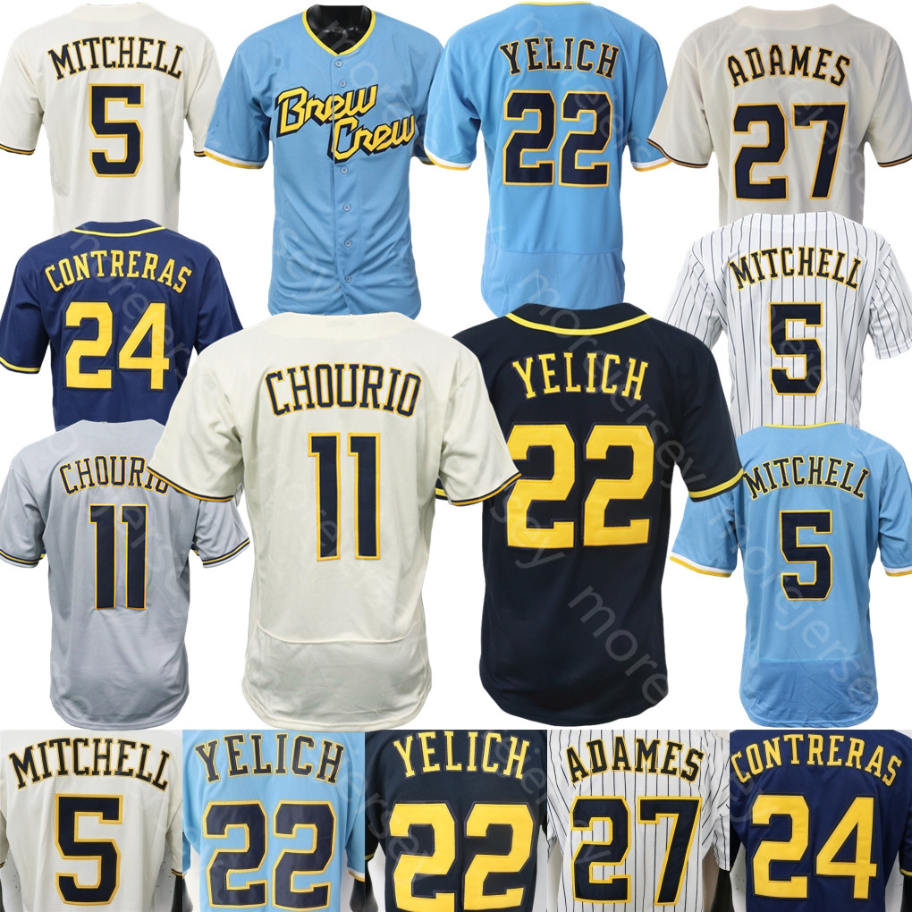 William Contreras Jersey ackson Chourio Freddy Peralta Yelich Abner Uribe Sal Frelick Mitchell Quero Hoskins Turang Yount Aaron Black Woodruff Collins Hicklen