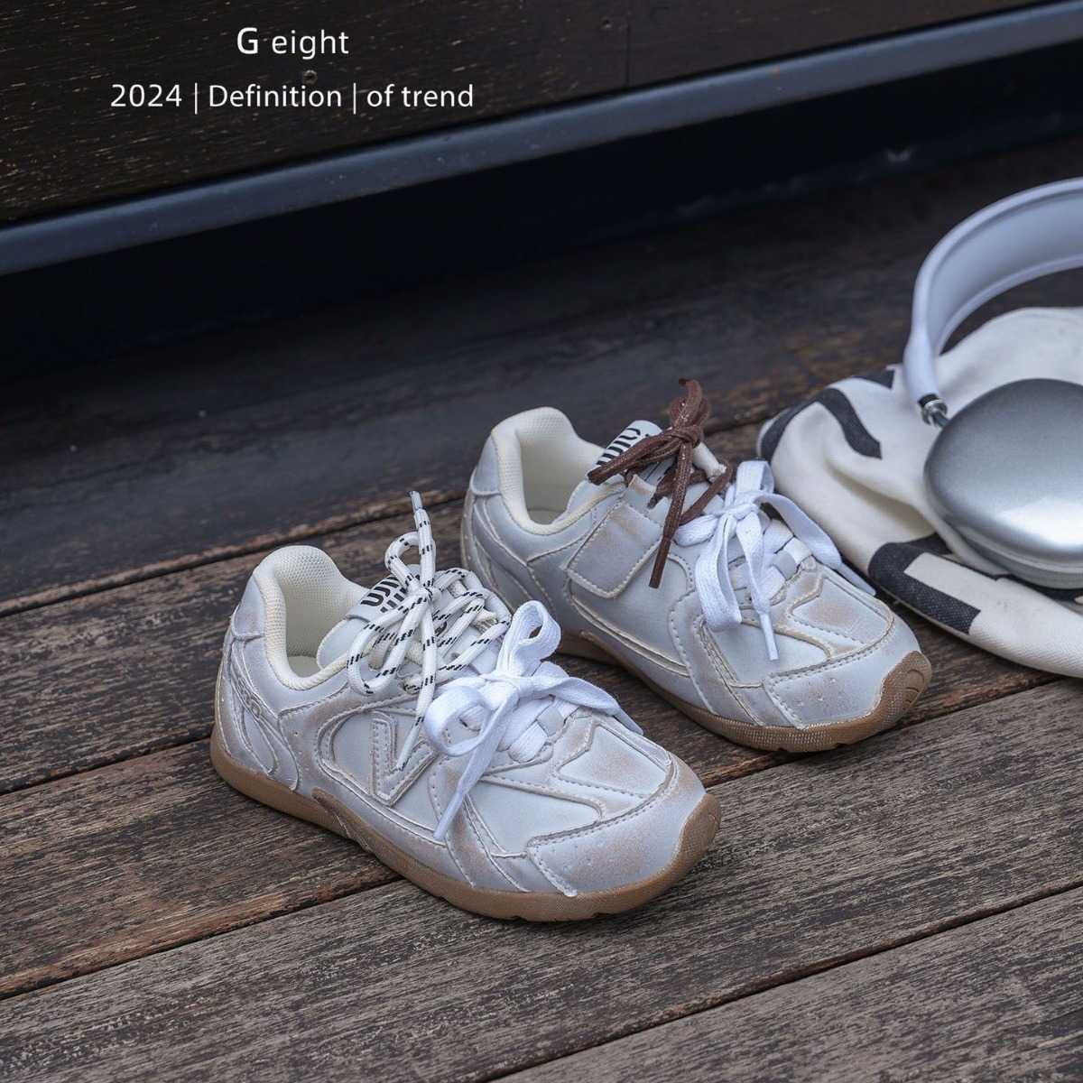 Athletic Outdoor Childrens shoes Q33179 boys double shoelaces AB German training shoes 2025 autumn and winter version girls two cotton sports board sh