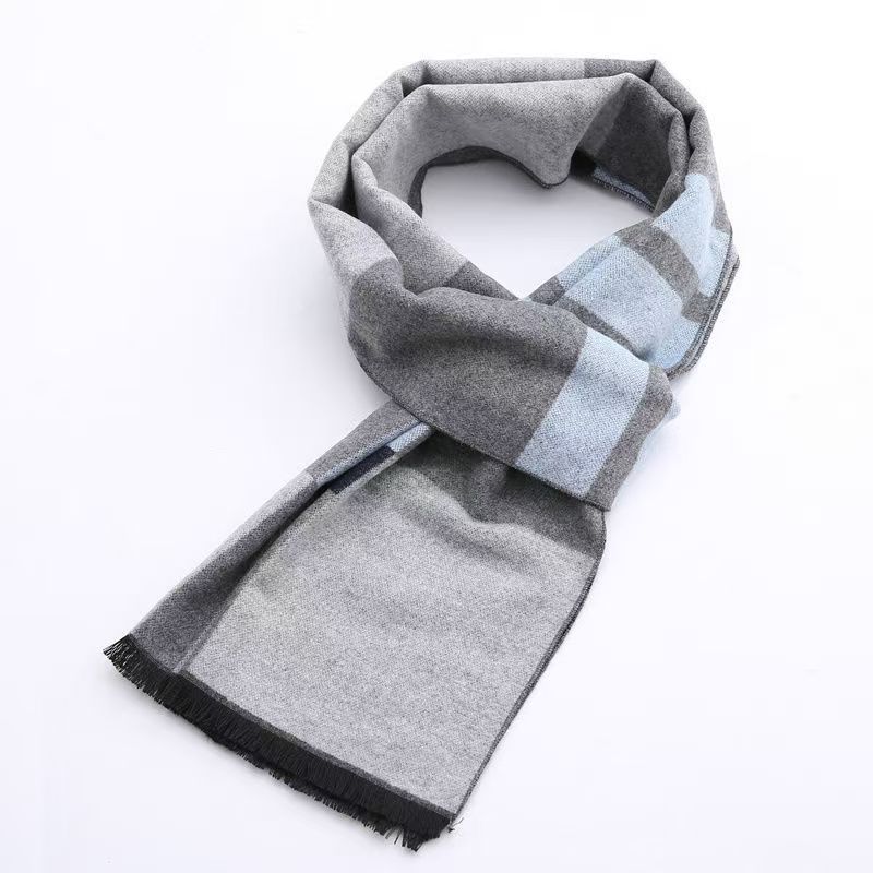 T292 New Men's Scarf Wool Scarf Winter Korean All-match Student Thickening Warm Neck Scarf