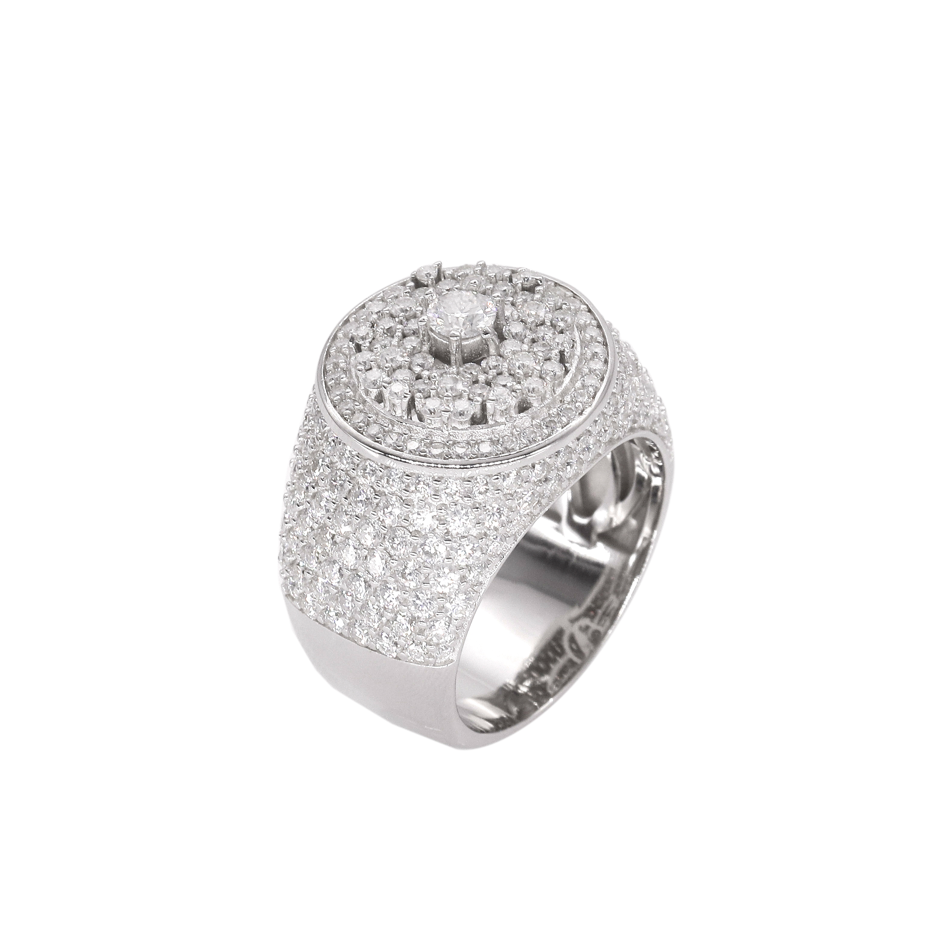 2023 Hot Sale Hip Hop Moissanite Rings Women Engagement Emerald Cut Moissanite Ring Diamond