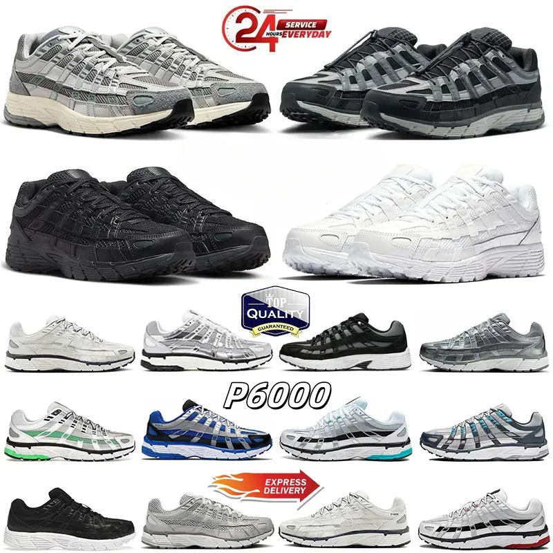 Designer Shoes P6000 trainer P 6000 Men Women Sneakers Metallic Silver Triple Black White Anthracite Smoke Grey Outdoor Sports Trainers Casual shoes Running shoes