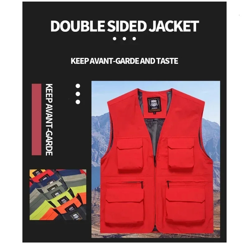 Summer Multi-pack Overalls Vest Casual Waterproof Director s Reporter Media Vest 250310