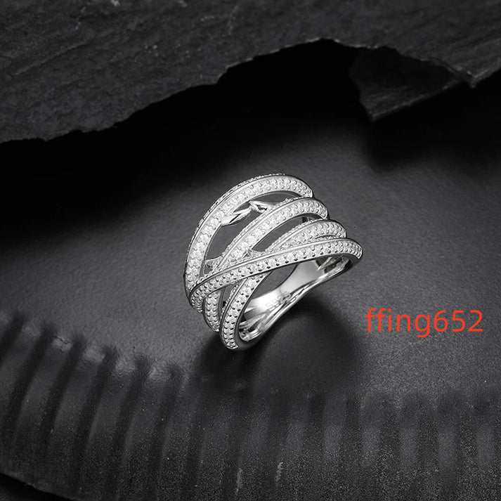 Hip Hop 925 Sterling Silver Original Moissanite Diamond Ring Gifting for Him Fashion Jewellery From India