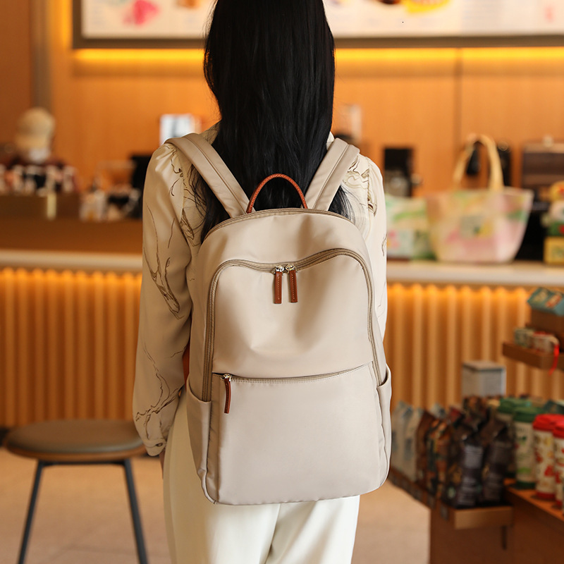 Shoulder For Women 2024 New Oxford Cloth Simple College Student Backpack Lightweight Large Capacity Travel Business Computer Bag