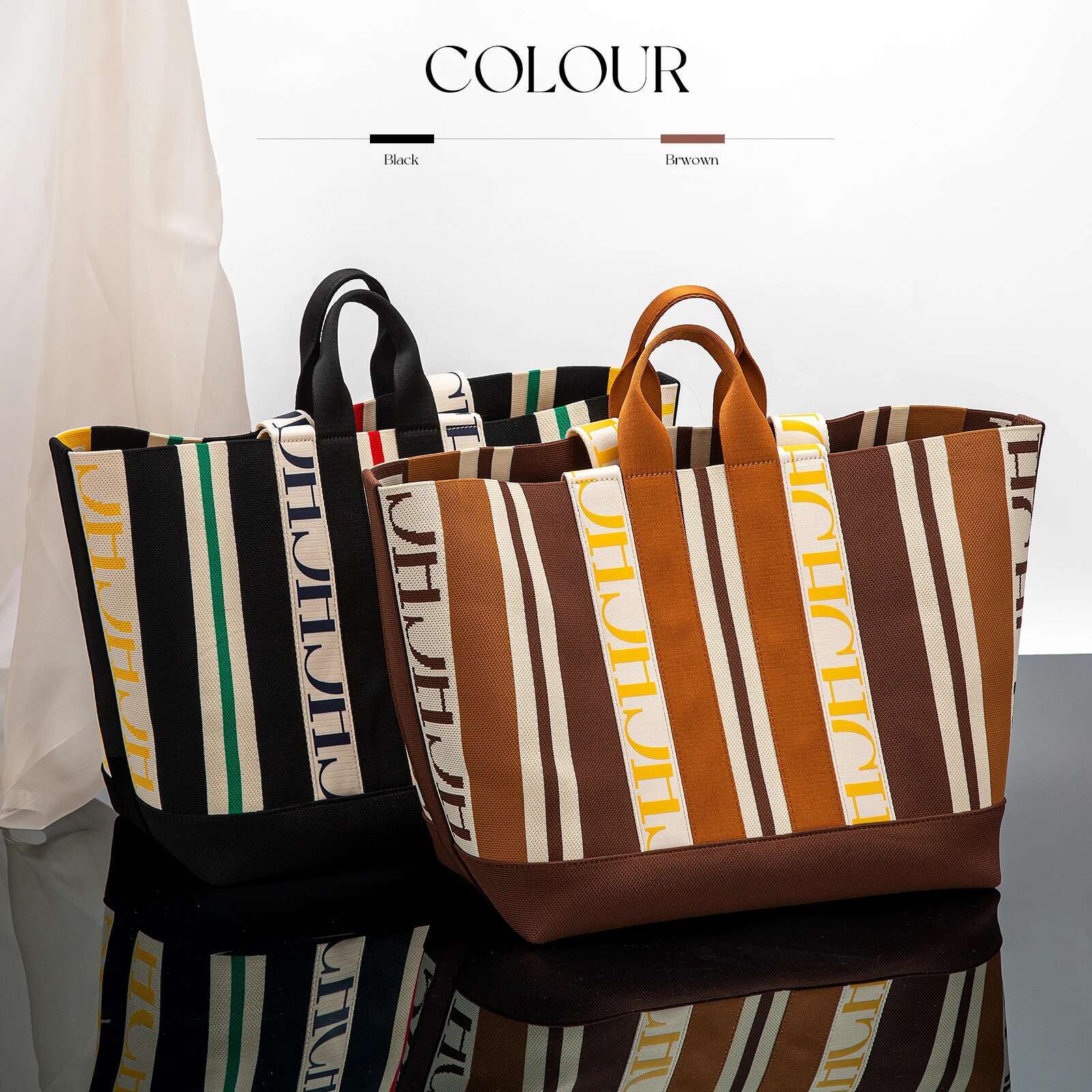 Classic 2024 Shoulder Bag Fashion Retro Design Striped Women's New Handbag