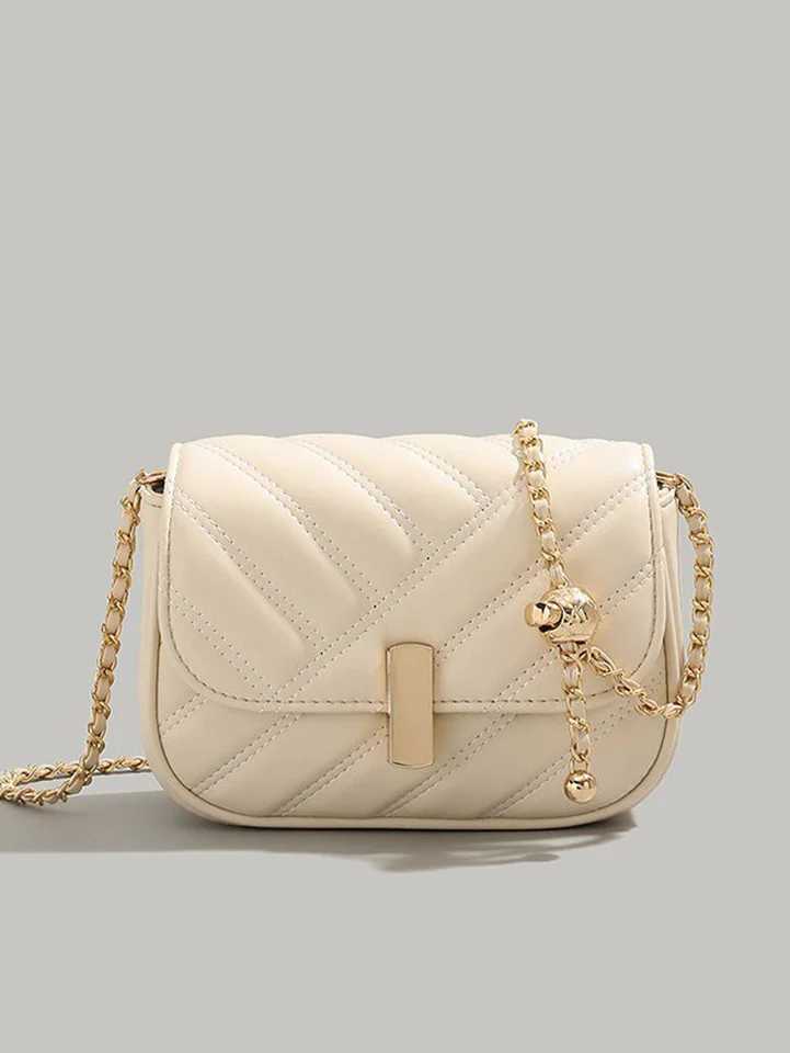 New niche texture embryo chain bags cross body bags bottom bags and mini square bags for women in 2024 Y250315