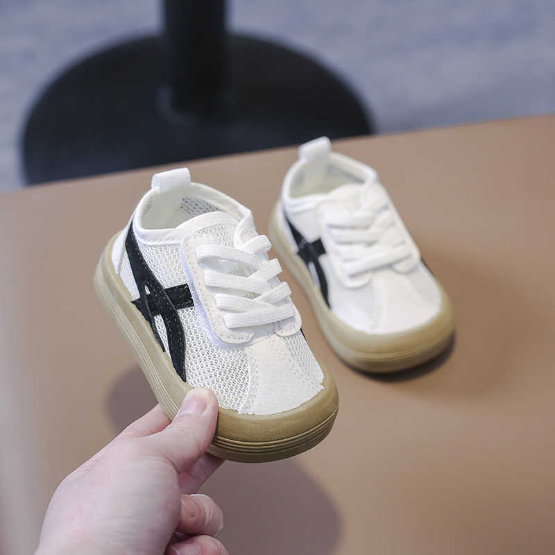 Athletic Outdoor 2025 Spring and Summer Net Upper Childrens Casual Shoes for Boys and Girls Soft soled Sports Shoes Kindergarten Indoor Shoes VelcroY2