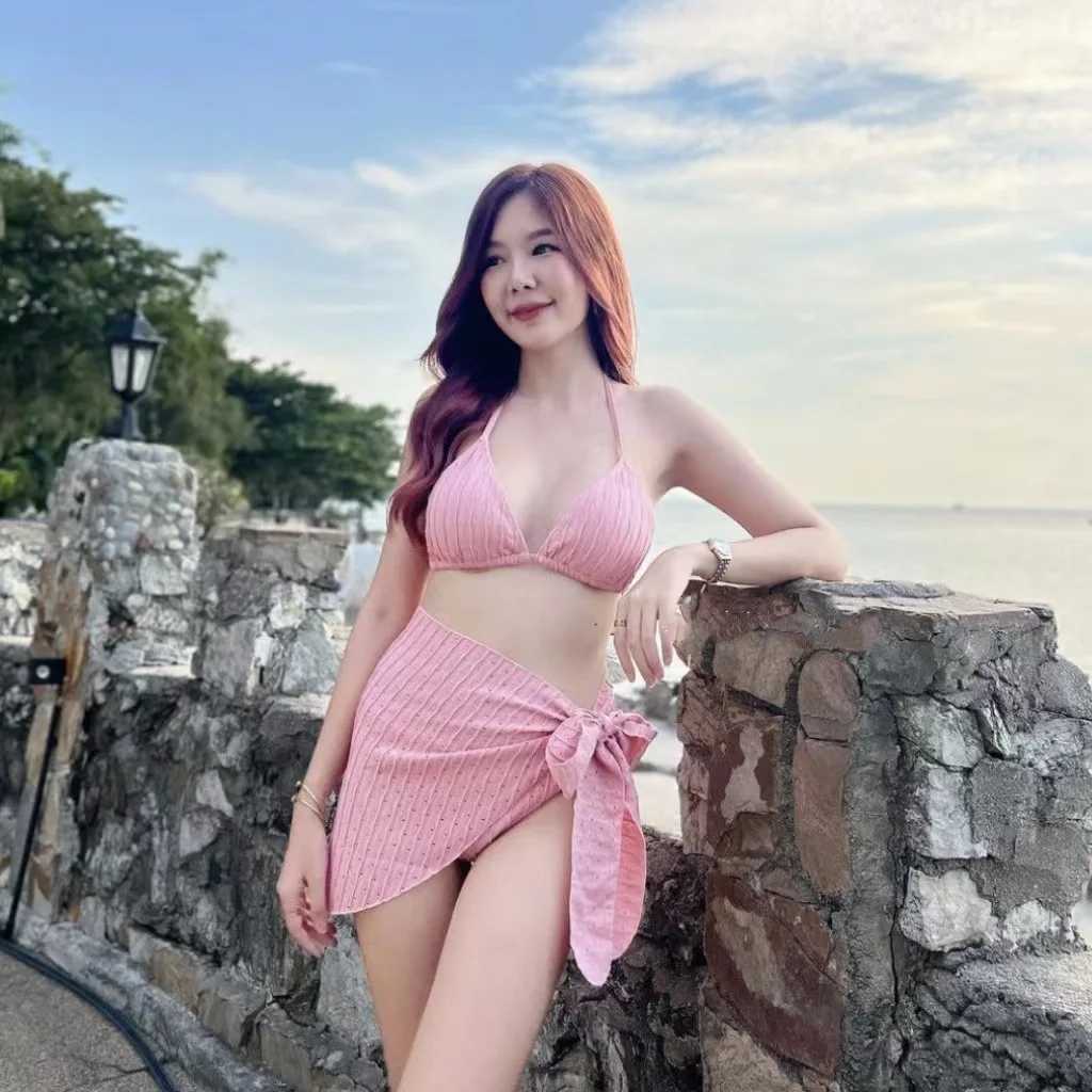 Womens Sexy Bikini Split Three-piece Set Fairy Seaside VacationXJ250315