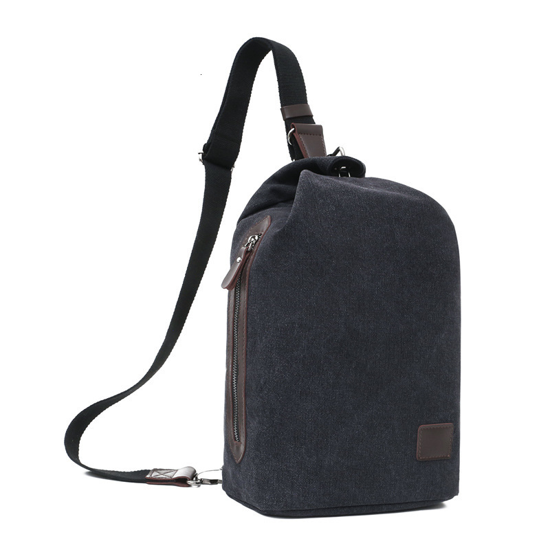 Fashionable backpack crossbody men's sports chest, large capacity casual canvas backpack, trendy multifunctional travel shoulder designer