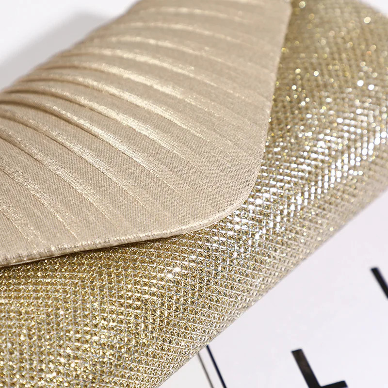 Womens Square Pleated Envelope Evening Clutch Purse Fashion Wedding Party Dinner Handbag Bag 250311