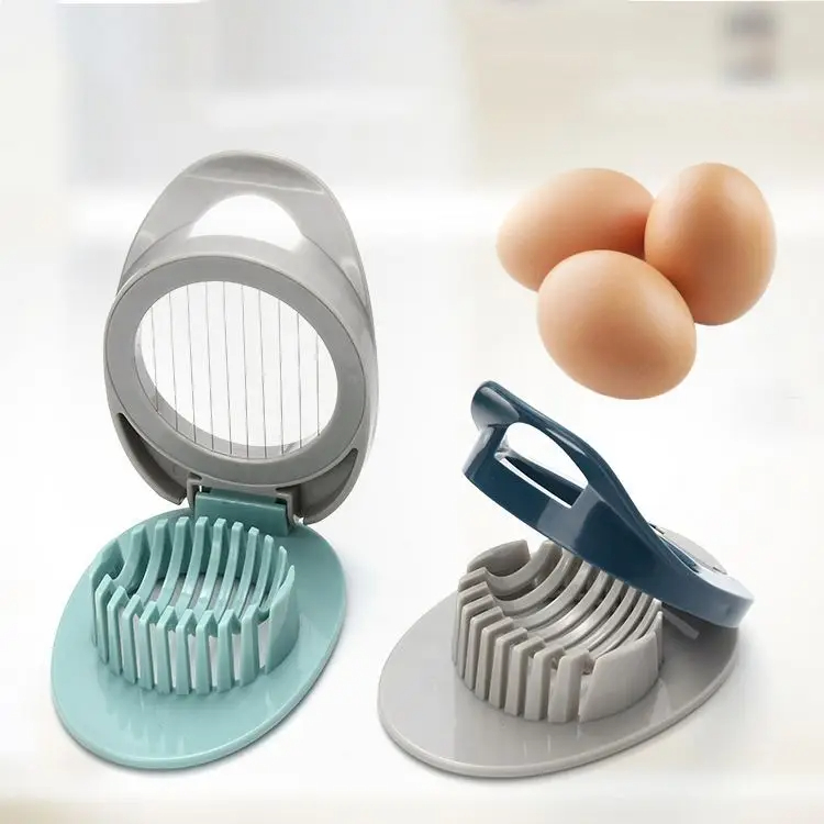 Creative New 2-in-1 Stainless Steel Creative Pi Egg Slicer Egg Sausage Slicer Boat Shape Two Colors