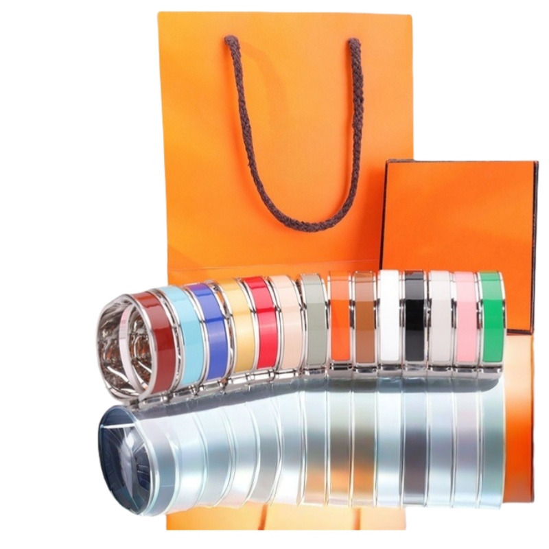 Enamel Rainbow Bracelets Man Women Cuff Fashion Bracelet Jewelry Jewelrys 19 Color and 2 Size Optional