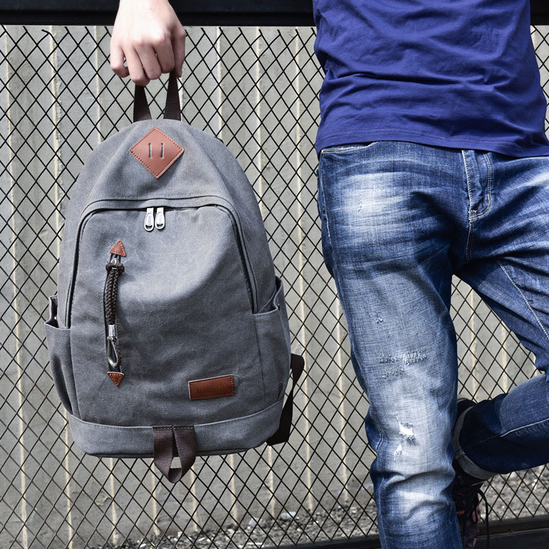 Fashionable and trendy casual canvas backpack, travel bag, high school student backpack for men, designer bag