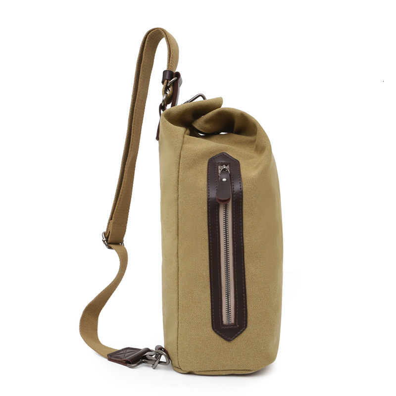 Fashionable backpack crossbody men's sports chest, large capacity casual canvas backpack, trendy multifunctional travel shoulder designer