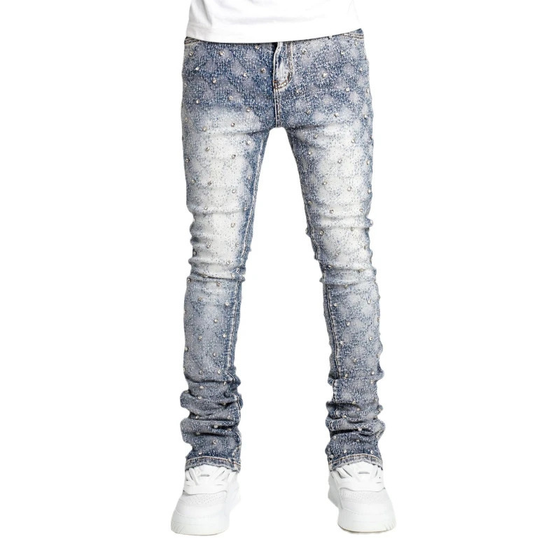 Mens Denim Jeans In Pants Flare Pant Hole Sheath High Waist Casual Punk Gothic Streetwear Straight Trousers Autumn Winter 250311