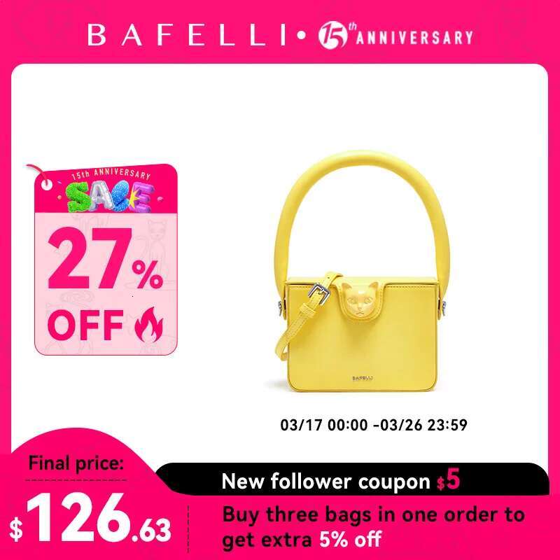 BAFELLI 2023 BAGS FOR Women's HANDBAG FASHION TREND BOXY DESIGNER BRAND GENUINE LEATHER ORIGINAL FLAP PURSE EVENING CAT