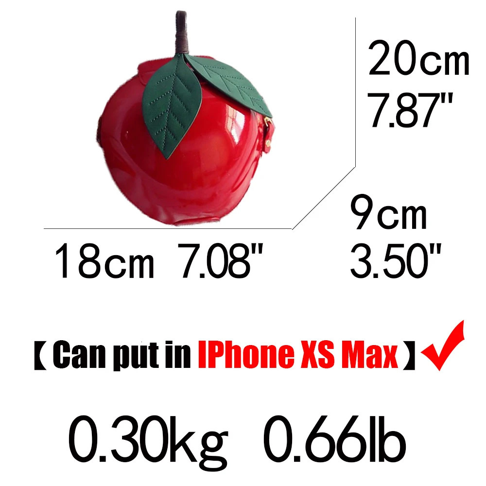 Boutique De FGG Funny 3D Apple Shape Women Crossbody Bags Girls Small Casual Shoulder Handbags Messenger Purses Bag 250314