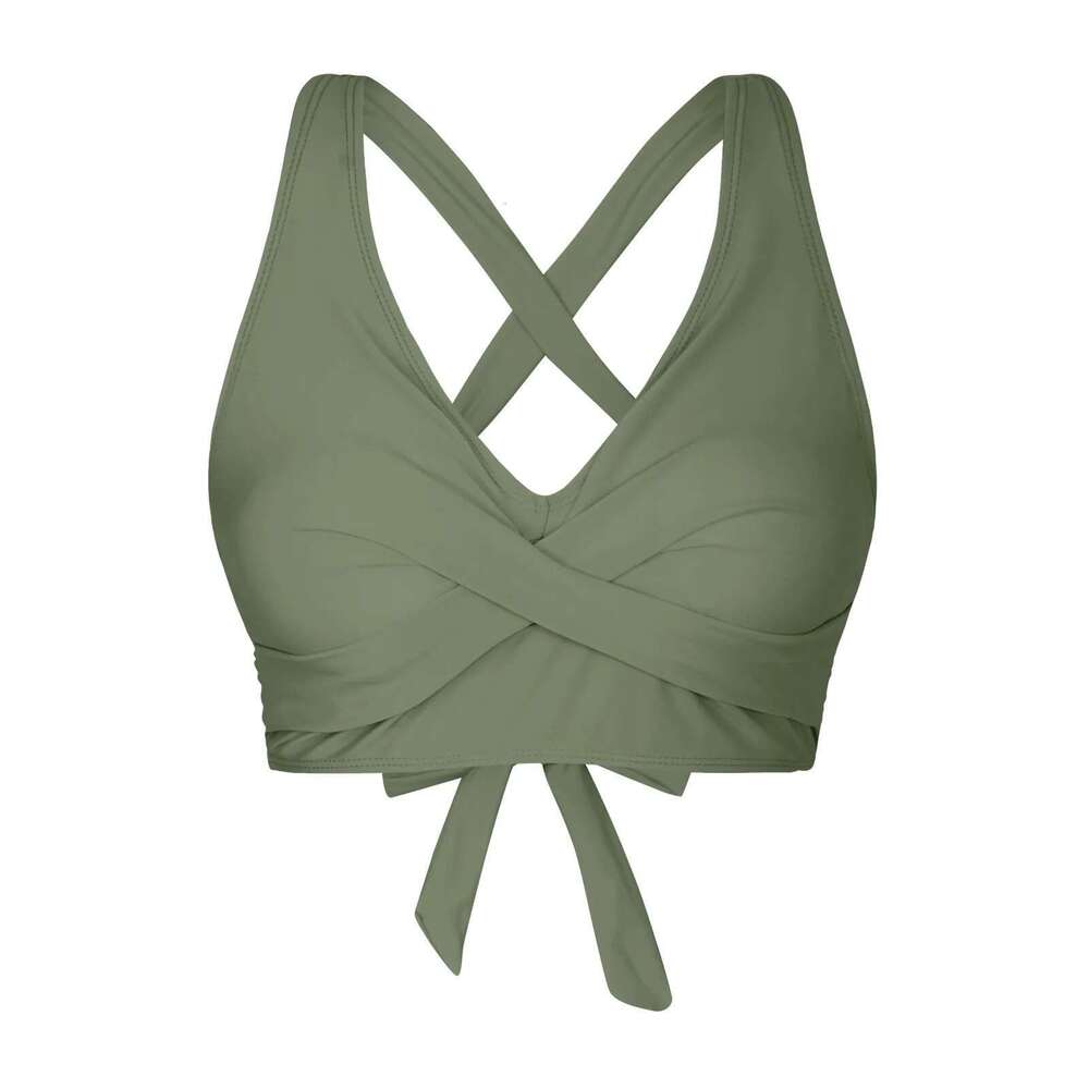 Girls' swimsuit, padded, women's swimsuit, lace up, high frame, full coverage, bikini top, women's push up swimsuit with shorts