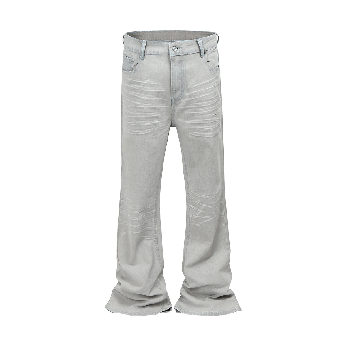 High street waxed bag boots mens and womens straight retro casual sparkling jeans oversized loose denim shorts 250313