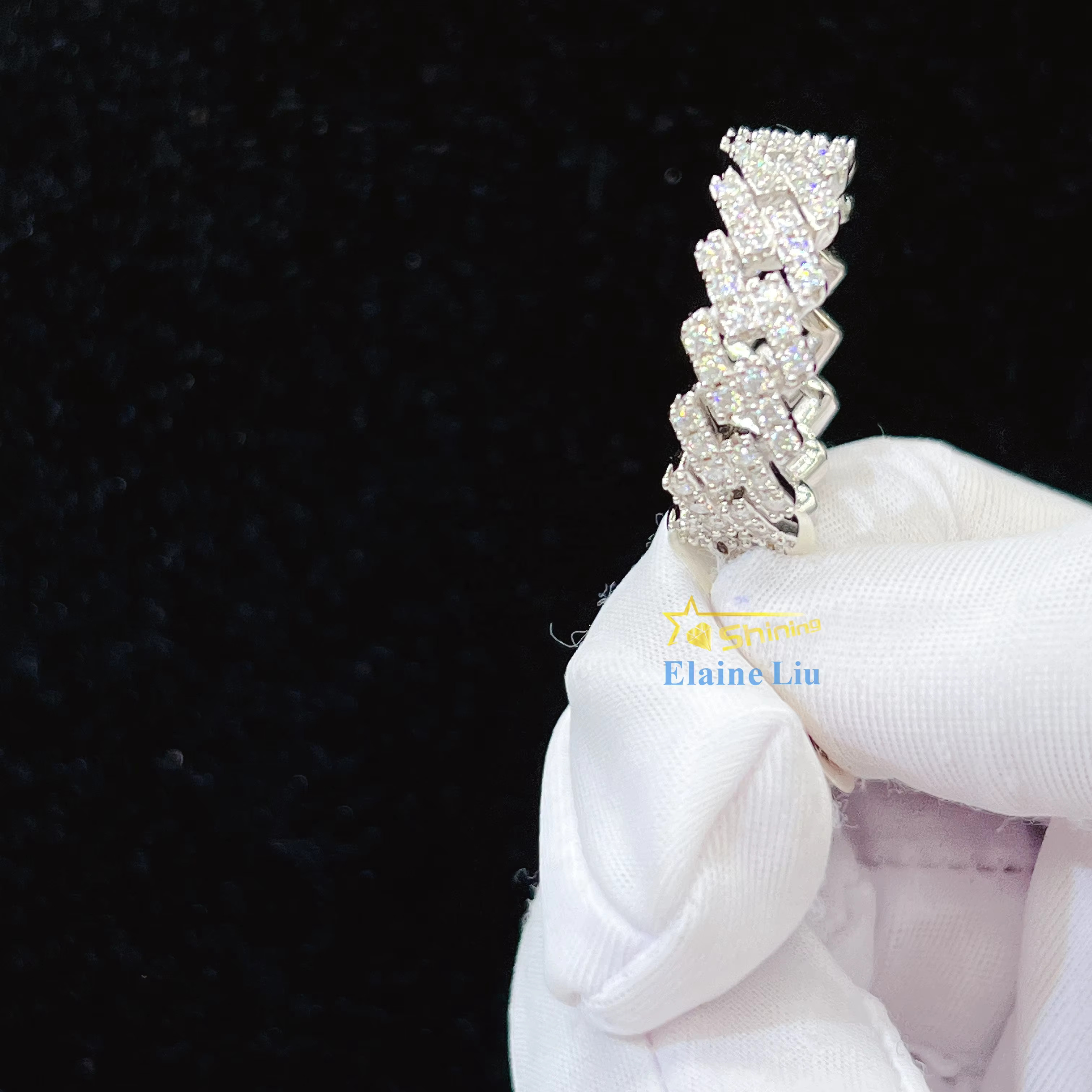Gra Certificate Fine Jewelry Sterling Sier Vvs Moissanite Iced Out Ring