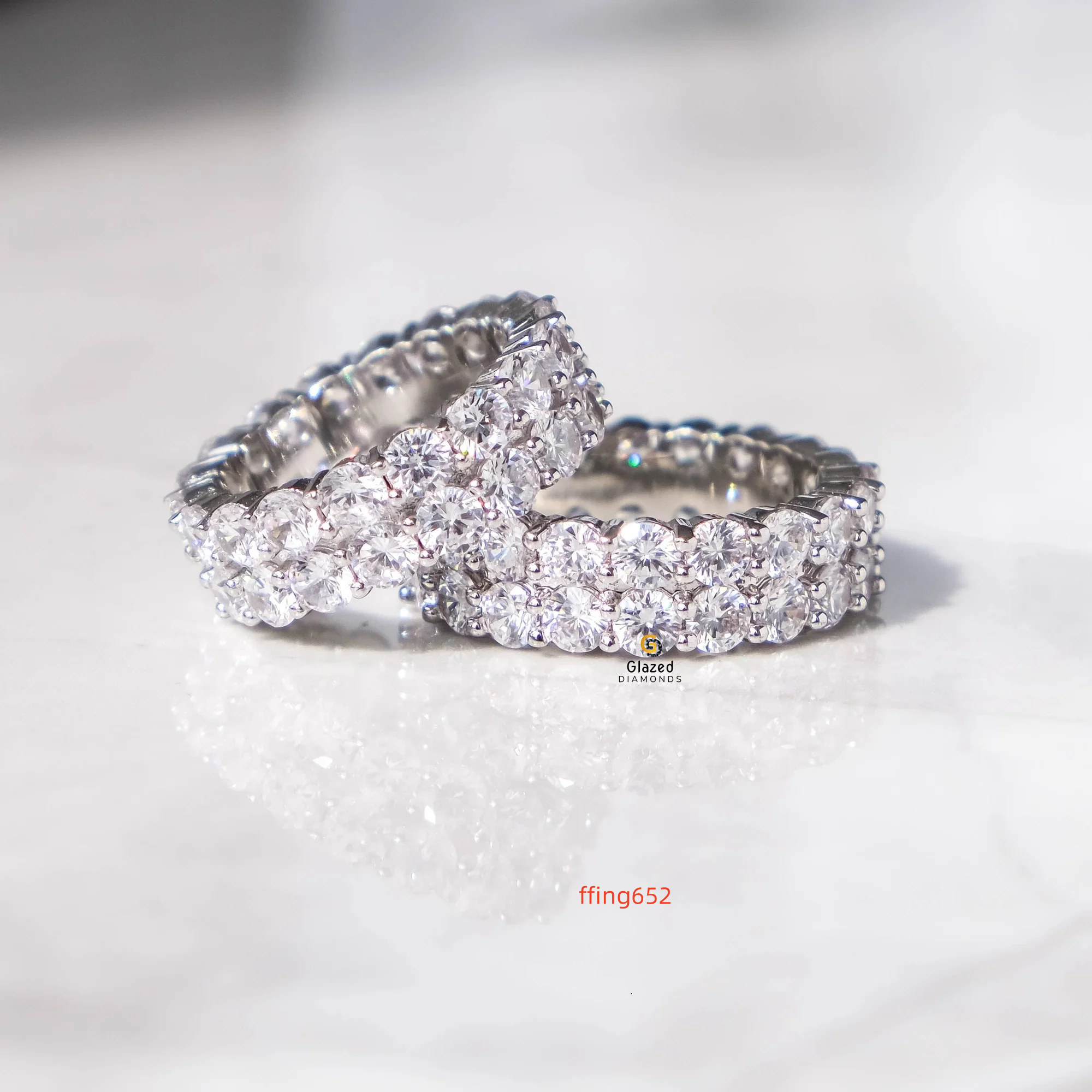 Hip Hop Inspired Fully Iced Out Moissanite Diamond Ring Crafted in 925 Sterling Silver With Enhanced VVS Clarity