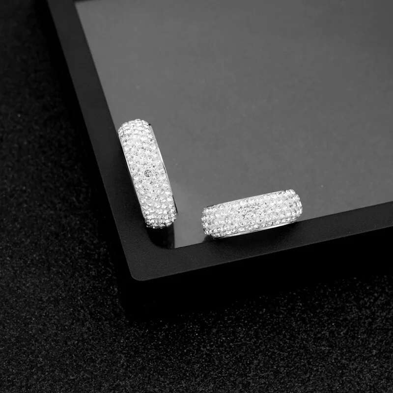 Iced Out Ring Homme Titanium Steel Chunky Rings For Men Women Couple Fashion Jewelry Accessories Wholesale Korea Style