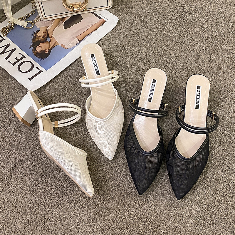 free shipping designer sandals for women womens white black mesh indoor outdoor casual shoe slippers slides