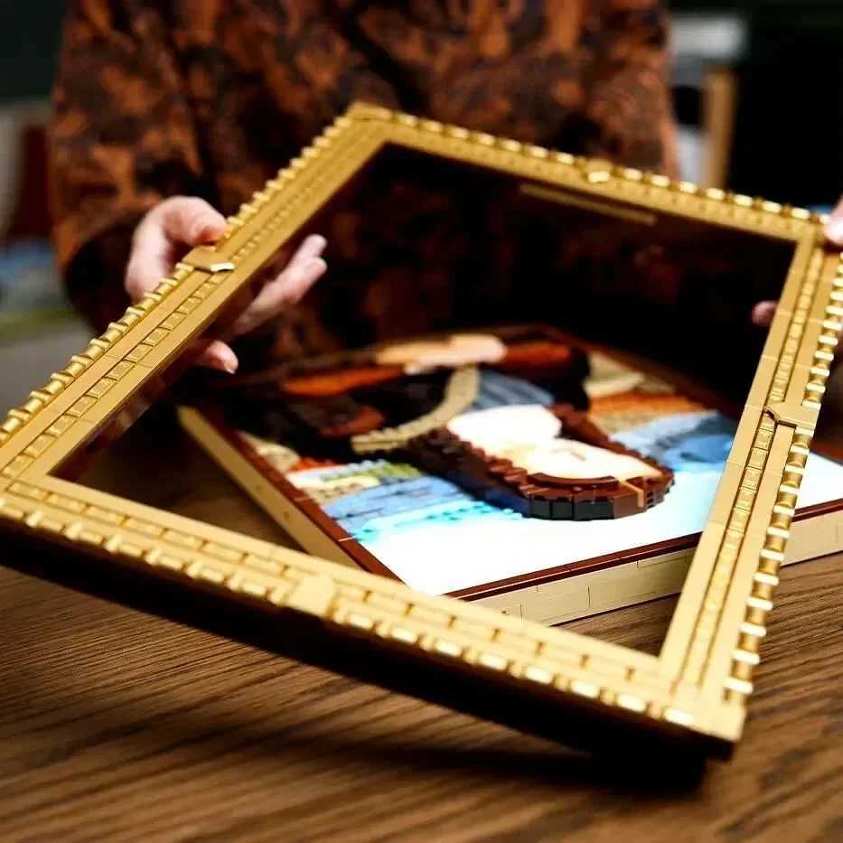 2024 New Art Mona Lisa Building Blocks World Famous Painting 3D Model Assemble B Toys Christmas Gift He Decor Adt Gifts Y250315