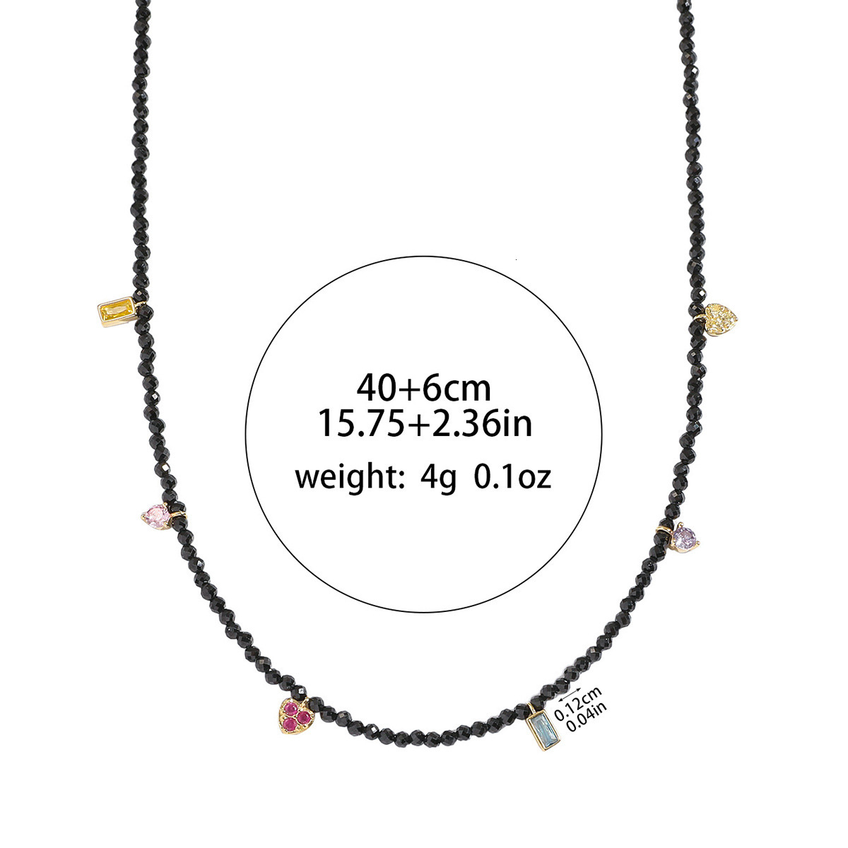S925 Silver Necklace Women's New Japanese And Korean Fashion Love Crystal Beaded Necklace Niche Design Heart Clavicle Chain