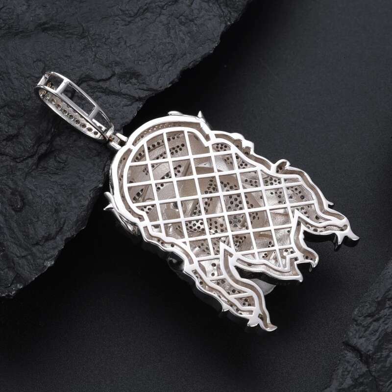 TUHE Unisex High Quality D VVS Moissanite Iced Out Pendants Jesus For Men Hip Hop Jewelry