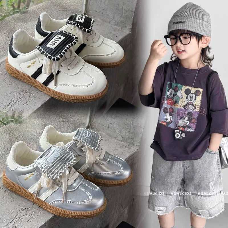 Athletic Outdoor Girls sports shoes 2025 spring and autumn new childrens shoes boys sports shoes medium and large childrens baby soft soled shoesY2503