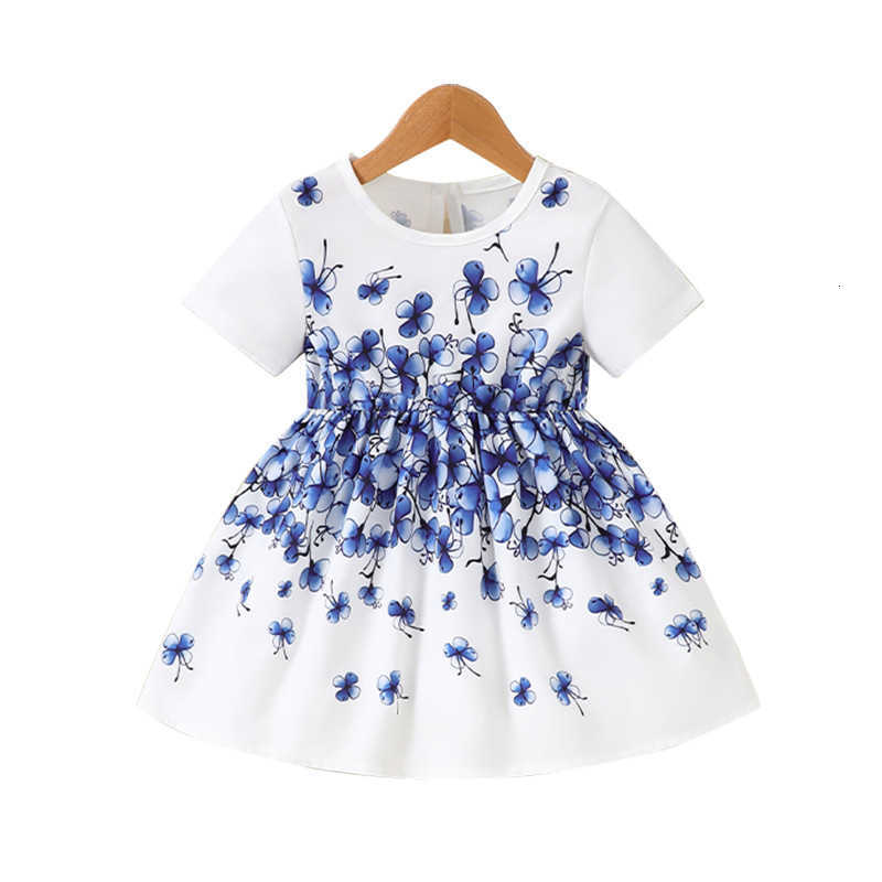 Girl's Dresses Children's clothing summer new rural style girls' dress cute baby girl short sleeved flower children's princess dre