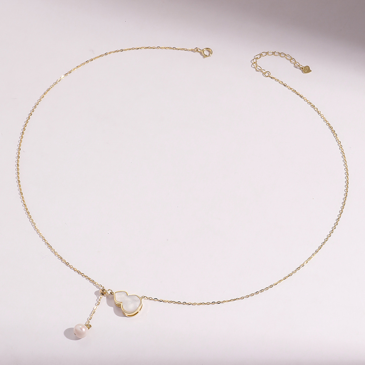 S925 Silver Necklace Women Set Diamond Gourd Fashion Simple Clavicle Chain Niche Design Flu Necklace Jewelry Accessories