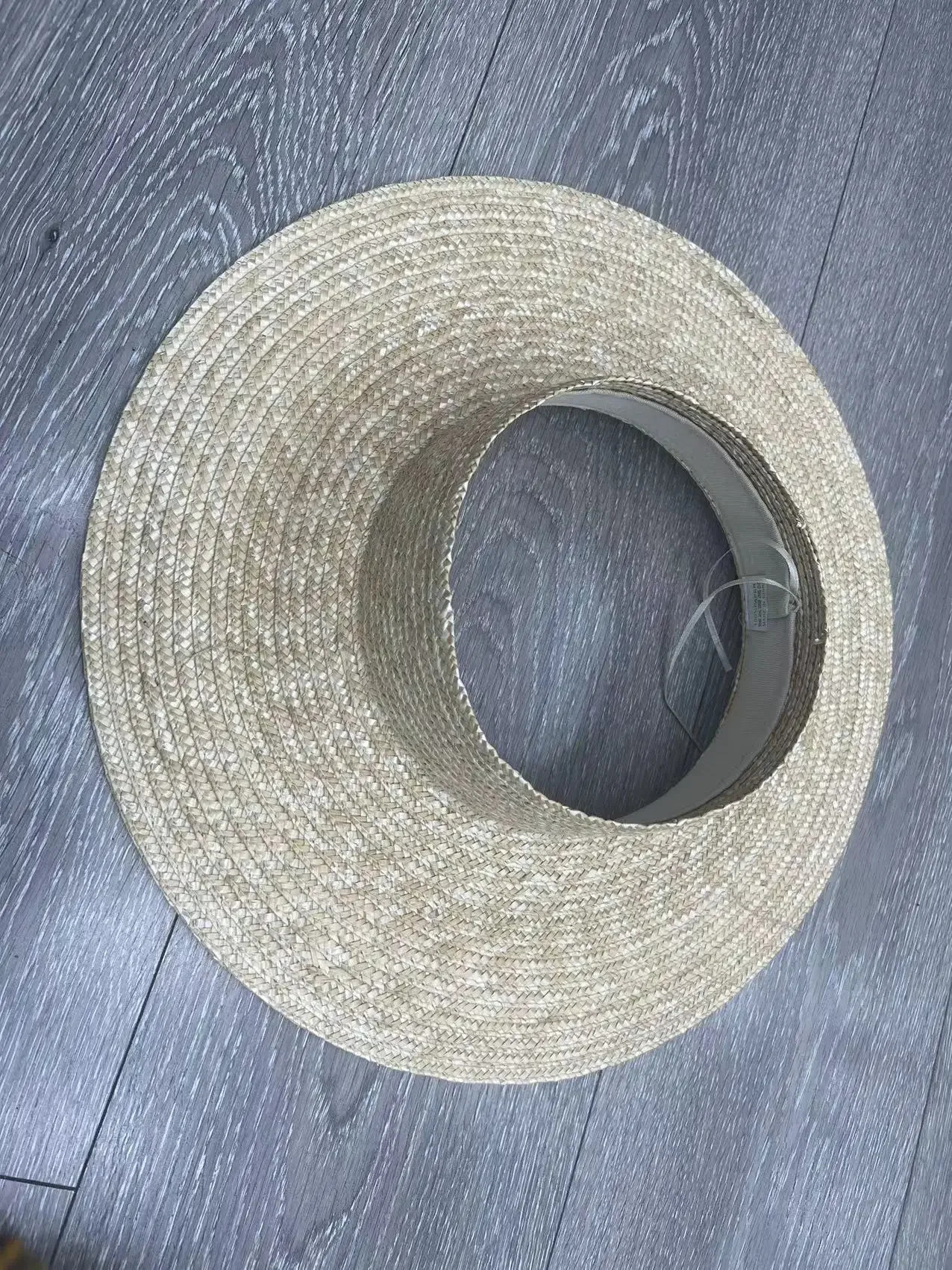 Fashion Summer UV Protection Sunscreen Large Empty Top Straw Hat Wide Brim Beach Hat Floppy Breathable Pography Sun Hat 250313
