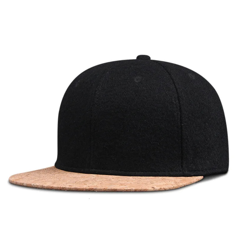 Dad Winter Felt Hip Hop Hat Flat Top Felt Baseball Hat Big Bone Man Plus Size Suitable Buckle Hat 56cm 58cm 60cm 62cm 64cm 250314